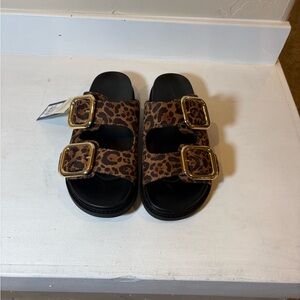 Women's Collin Double Buckle Footbed Sandals - Universal Thread Size 8.5